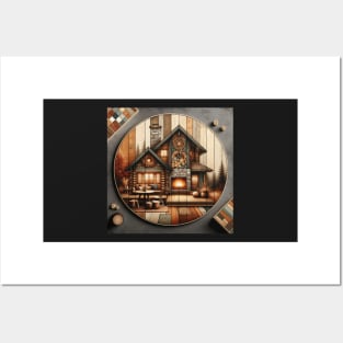 Rustic Retreat: Cozy Cabin Comfort Posters and Art